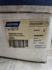Norton Grinding Wheel 12″x3/4″x5″ 5SG80 FACE M FROM SIDE A BLUEPRINT 109540393