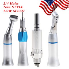NSK Style Dental Slow/Low Speed Handpiece Contra Angle Straight Air Motor 2/4H F