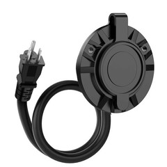 Outdoor Power Outlet 20A 125V Receptacle RV Shore Power Plug Integrated 20″ Cord