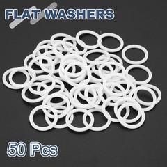 50 Pcs 14x18x1.25mm White O-Ring Sealing Gasket M14 PTFE Flat Washer