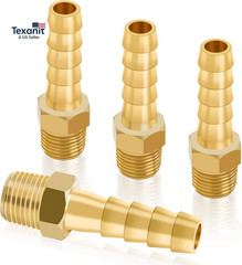 4Pcs Brass Hose Barb Fittings 1/4″ Hose Barb to 1/8 NPT Male Thread Air Hose Fit