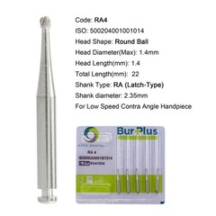 WAVE Dental Round Burs Latch Carbide Bur Slow Speed RA 1 2 3 4 5 6 7 8 2.35mm