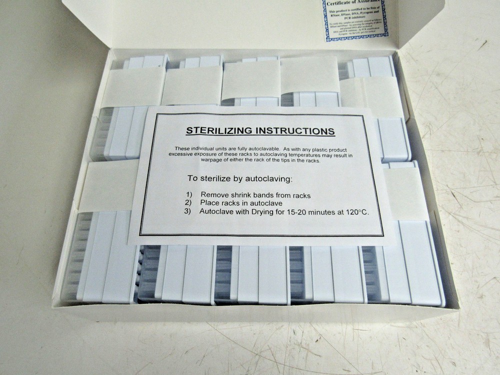 E&K SCIENTIFIC 4565-R96 PIPET TIP 20uL CLEAR 960 EACH (BOX OF 10 RACKS) *NIB*