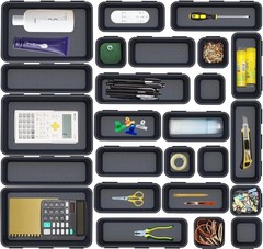 Effortless Organization: 25 Pcs Interlocking Desk Drawer Separators for Any Room