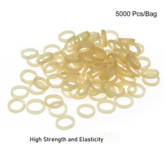 5000 Pcs Dental Orthodontic Latex Elastics Rubber Bands Ring Brace 4.5Oz 5 Sizes