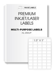 500 Sheets – 25,000 Labels 1.5″ x 1″ Fast Peel White Multipurpose Labels 50-UP