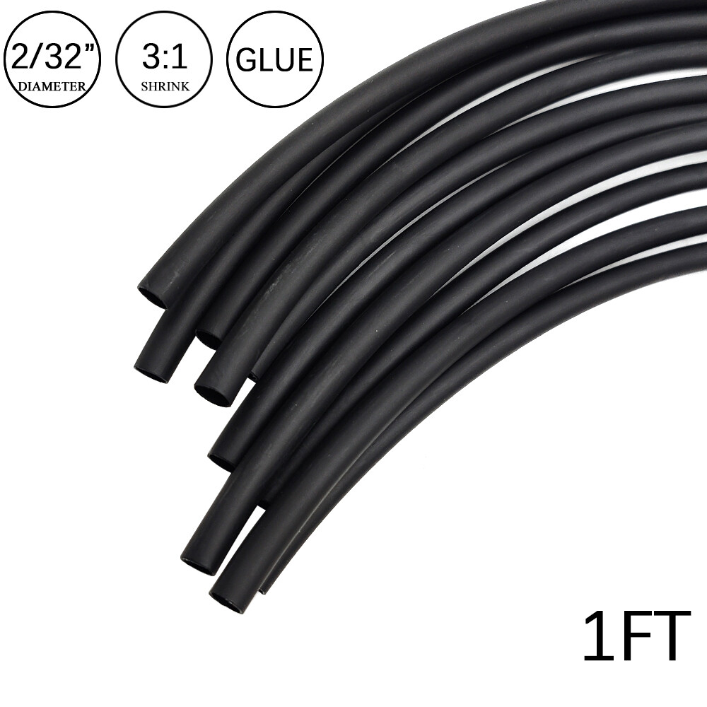 3:1 Heat Shrink Tubing Tube Black Glue Waterproof Dual Wall Wires Wrap