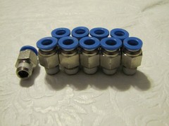 10 pneumatic 1/4″ Tube x 1/8″ NPT Male Connector Push in to air Connect fitting