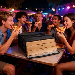Insulated Pizza Delivery Bag Carry Hot Cool 20″ Food Delivery Waterproof Zippers