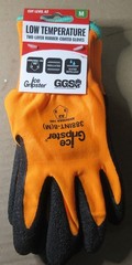 Ice Gripster Rubber Coated Cold Weather Winter Work Gloves Water Repellent Large