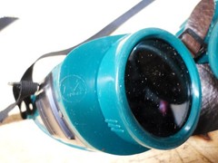 Vintage Morse welding goggles Industrial Steampunk Green Lens ~Great Condition ~