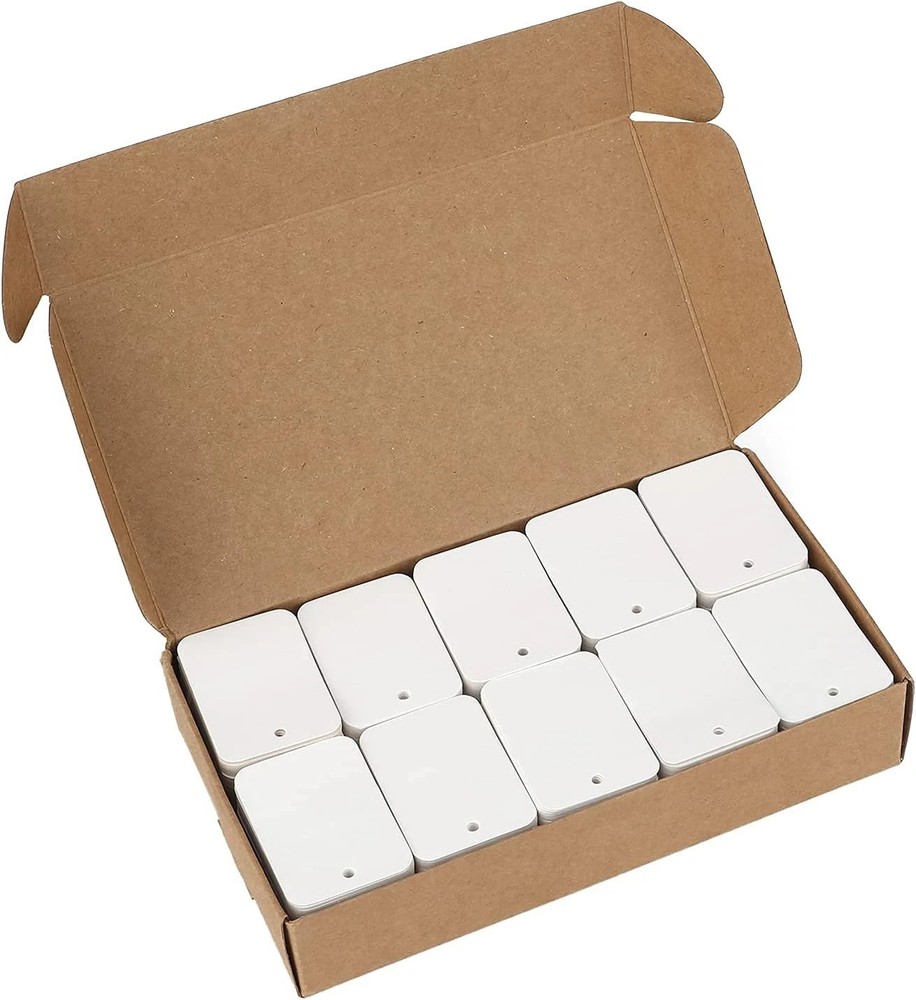 1000Pcs Price Tags, White Clothing Tags for Retail, Small Kraft Paper Tags for L