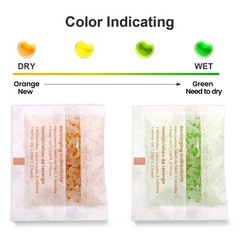 [5 Gram 50 Packages] Adsorbco Rechargeable 20% Orange + 80% White Silica Gel