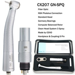 COXO Dental High Speed Fiber Optic LED Handpiece Fit Kavo NSK LED Coupler 6Holes