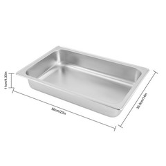 9.54QT Stainless Steel Chafer Buffet Chafing Dish Roll Top Food Warmer Rectangle
