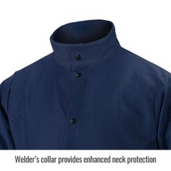 Revco Black Stallion 30″ FN9-30C 9 oz Cotton FR Navy Welding Jacket Size XL