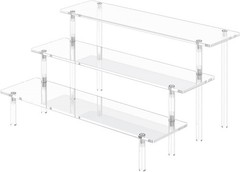 3 Tier Acrylic Display Risers, Large Perfume Organizer 8.5 x 11.8 x 5.9 inches