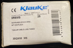 KLAUKE 5R6MS TUBULAR CABLE LUGS 35QMM – 35 sq.mm – M6 BOX OF 25
