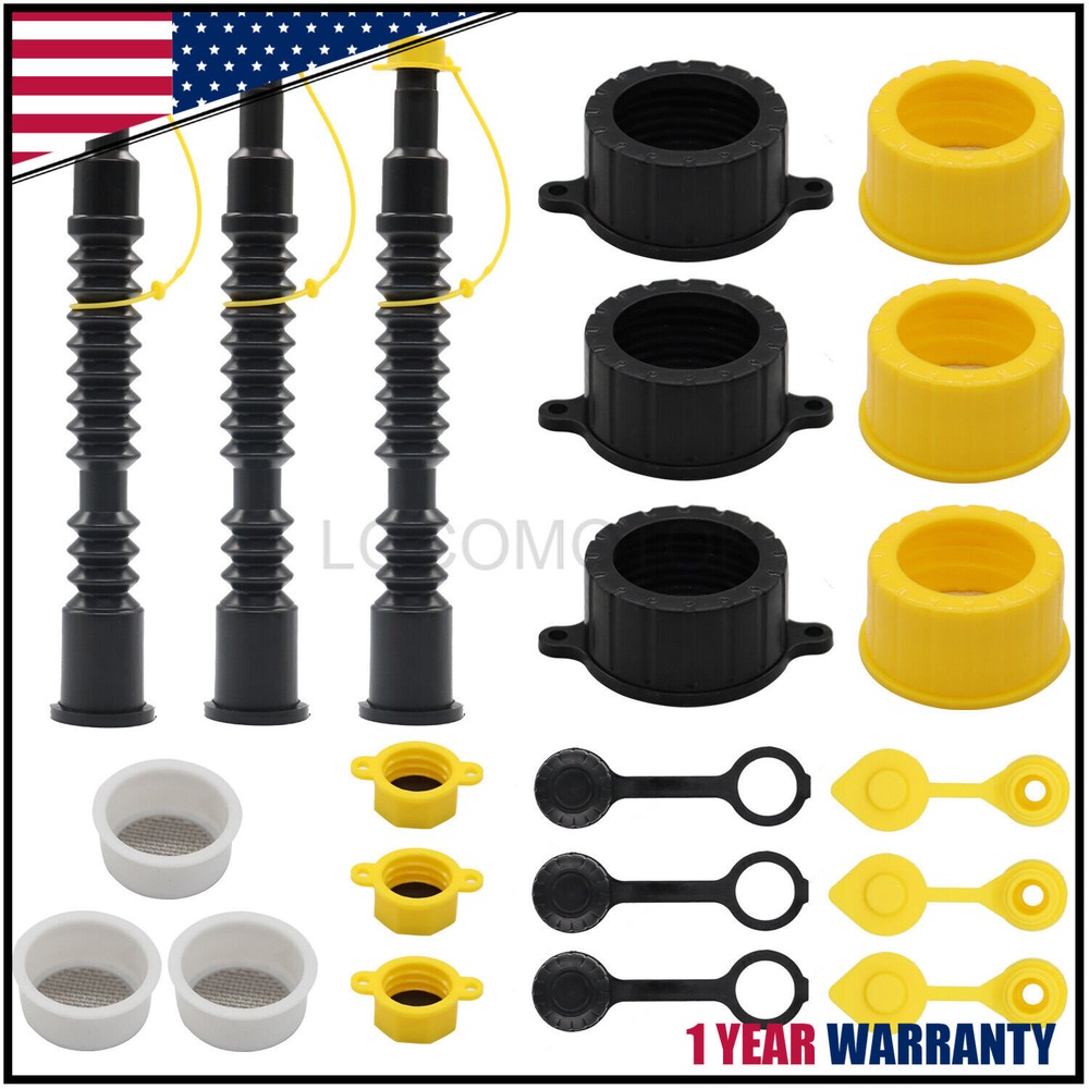 3 SET Replacement Gas Can Spout Kit To For Midwest, Scepter,Briggs & Stratton