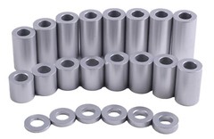 New Aluminum Spacer Bushing 3/8″ OD x 1/4″ ID–Fits M6 or 1/4″ bolts