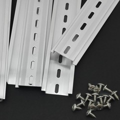 10 Pieces DIN Rail Slotted Aluminum RoHS 8 in. long 35mm 7.5mm 6.67 ft. Total