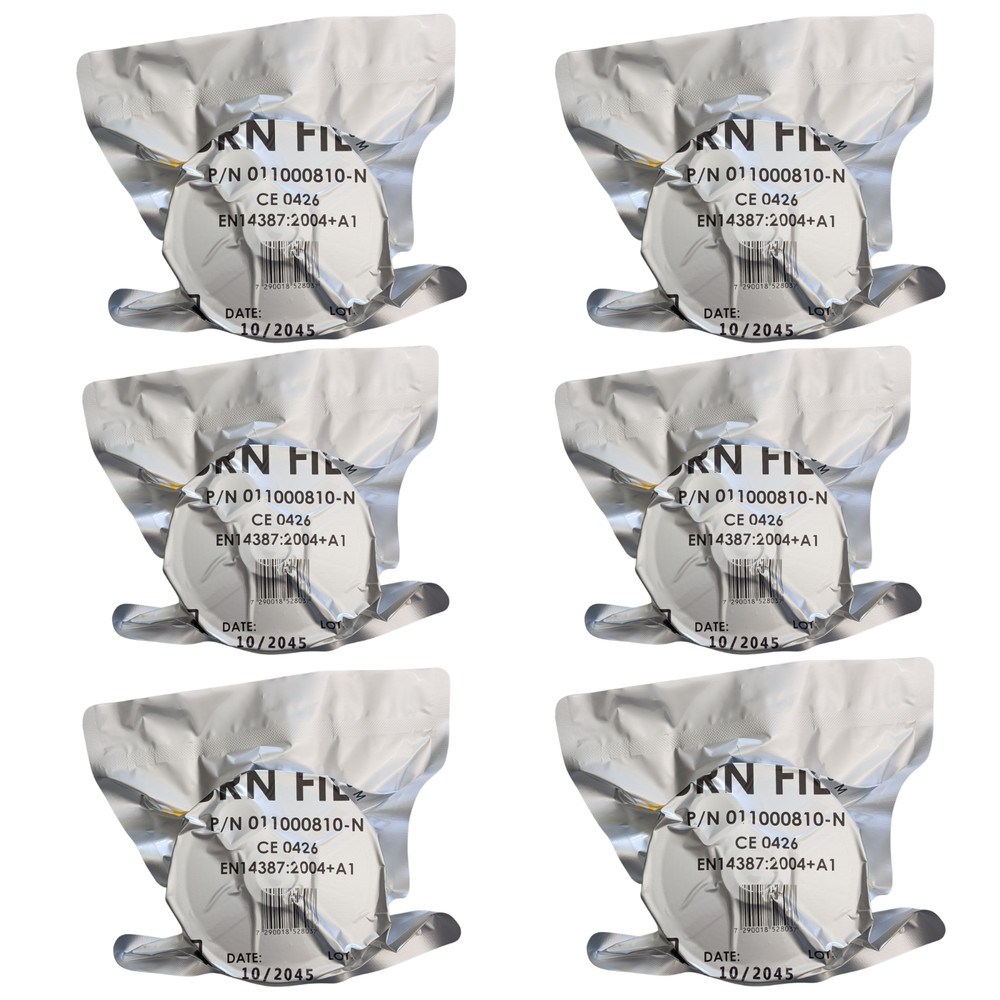 6 Israel Military 40mm NATO CBRN Chemical Gas Mask Respirator Air Filter Exp2045