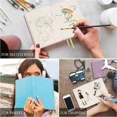 Thick Blank Journal 720 Pages 3.9×5.5 Soft Leather Pocket Notebook Purple Blank