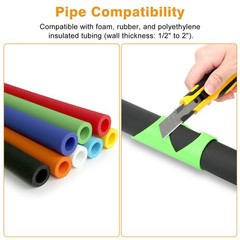 6PCS Pipe Insulation Cutting Guide Tool 15-53mm Molded Foam Rubber Pipe Cutter