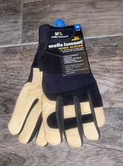 New Wells Lamont Leather Stretch Leather Work Gloves Mens Sz Medium
