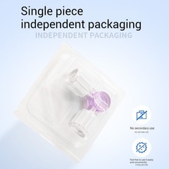 10Pcs 2-Way Valve Medical Disposable Adapter With Cap Protection For Medical Use