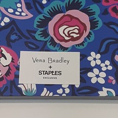 Vera Bradley Desk Accessories Set Bloom Berry Notebook Dry Erase Board Cup