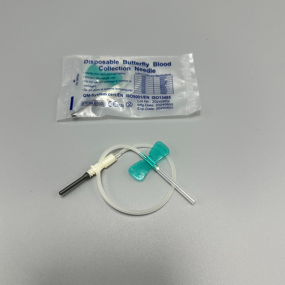 New Butterfly Needle, 21G 22G 23G 25G with Luer Adapter Individually Wrapped