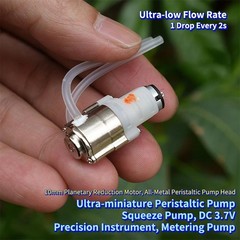 DC3.7V Micro Peristaltic Pump Squeezing Dosing Pump Mini 10MM Metering Motor