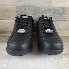 Skechers Dighton Mens Work Shoes Sz 9 Black Relaxed Fit Slip Resistant Sneakers