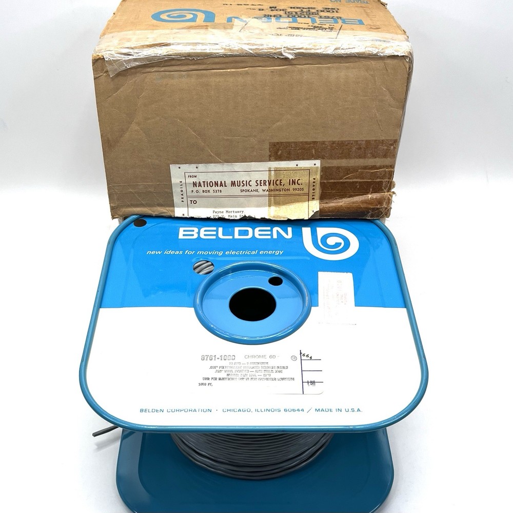 BELDEN Cable 8761 – 1000 22 AWG Chrome 60 2 Conductor .016” Poly Insul AWM 2092