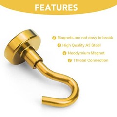 10 Heavy Duty Magnetic Hooks Strong Magnet Kitchen Utensil Hanger Tool Organizer