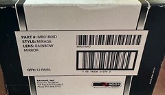 12 Pack of Radians Mirage Protective Safety Glasses / Choose Color