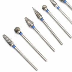 10 PCS Dental Lab Polishing Bur Drills Tungsten Steel Carbide Burs 2.35MM US