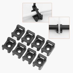 Cable Tie Mounting,100 Pcs Zip Base,5 mm(M5) Screw Hole, Black