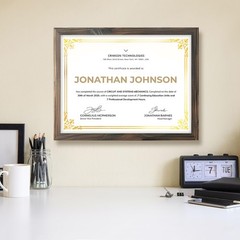 50 Sheets Certificate Paper for Printing,Gold Foil Metallic Border,8.5×11 inc…