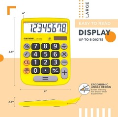 Compact LCD Calculator with 4 Functions & Solar Power – Ideal for Home or Office