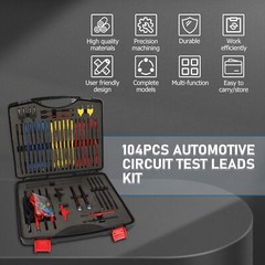 104PCS Automotive Multimeter Test Lead Kit Electrical Test Leads Auto Diagnostic