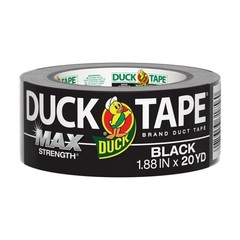 2 pack Duck Max Strength Brand Duct Tape, 1.88 in. x 20 yd., Black