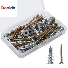 Zinc Self-Drilling Drywall Anchors with Screws Kit, 25 Heavy Duty Metal Wall Anc