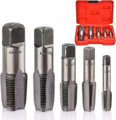 5 Piece NPT Thread Forming Taps, Pipe Taps Set, High-Speed 5 Piece, 5