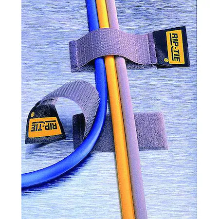 Rip-Tie C-08-005-Bk Cable Tie Strap, 8 In L, 2-1/2 In Max Bundle Dia., Black,