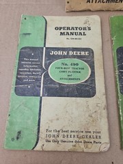 John Deere No. 490 Four-row Tractor Corn Planter & Attachments Operators Manuals