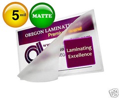 MATE/MATTE Military Card Hot Laminating Pouches 2-5/8 x 3-7/8 [pk of 100] 5 Mil
