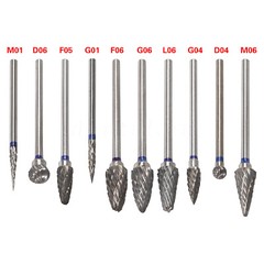 Tungsten Carbide Cutter HP Kit Dental Beauty Burs Lab Drill Polisher Tool 10 Pcs