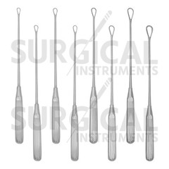 8 Pcs Thomas Uterine Curettes Set 11″ OB/Gynecology Instruments German Grade
